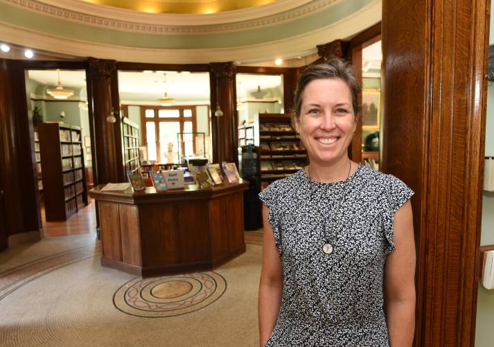 Griswold Memorial Library Library Director Chelsea Jordan-Makely, pictured in 2022, says the library’s recognition as a finalist for the 2024 National Medal for Museum and Library Service “shows that even small, rural, historic libraries such as ours can uphold tradition while also thinking outside of the box.”