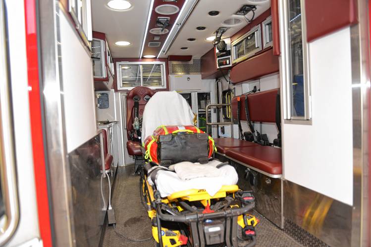 The interior of an Orange Fire Rescue EMS ambulance, pictured at the Orange Fire Station.
