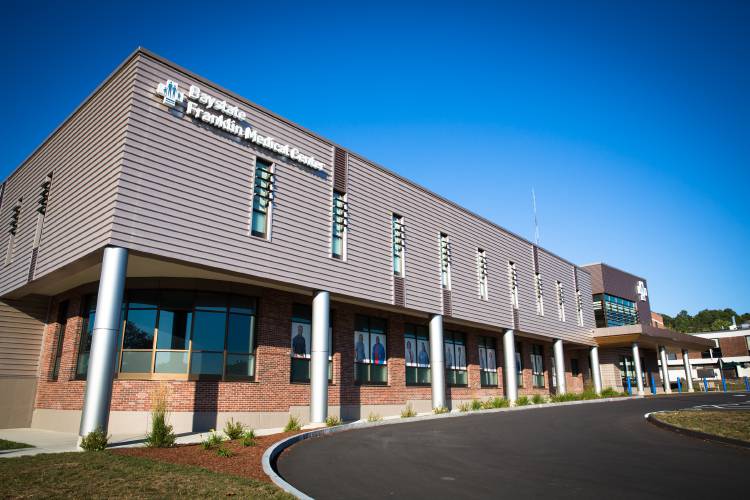The parent company of Harvard Pilgrim Health Care and Tufts Health Plan has announced it signed a definitive agreement with Baystate Health to acquire its subsidiary, Health New England. The Baystate Franklin Medical Center in Greenfield, one of Baystate Health’s hospitals, is pictured.