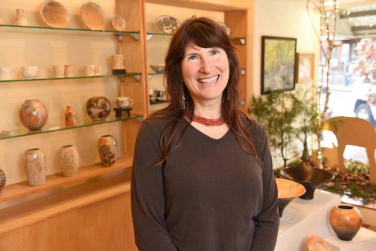 Molly Cantor is vacating her storefront on Bridge Street in Shelburne Falls but will still be running The Handle Factory in The Mill at Shelburne Falls. 