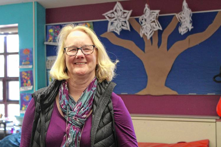 Deerfield Elementary School occupational therapist Sue Boraski received a Pioneer Valley Excellence in Teaching Award, also known as a Grinspoon award.