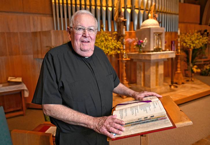 The Rev. Timothy Campoli of Blessed Trinity Parish in the Blessed Sacrament Church in Greenfield. 