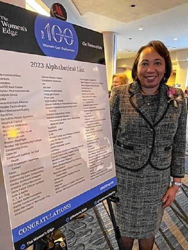 Cooley Dickinson Hospital, led by President and Chief Operating Officer Lynnette Watkins, pictured, was recently honored as one of the top women-led businesses in Massachusetts.
