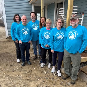 Greenfield Cooperative Bank Executives Trade Office Suits for Paint Brushes to Support Affordable Housing in Northampton