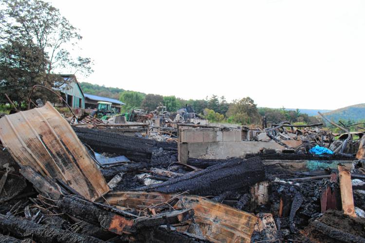 The Shelburne Falls Eagles Auxiliary is organizing a fundraiser for the Hager family after a third-alarm fire on Sept. 9 destroyed a barn, killed 39 animals and melted equipment at their Colrain farm. 