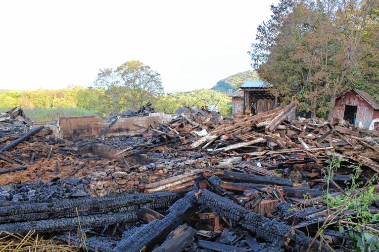 The Shelburne Falls Eagles Auxiliary is organizing a fundraiser for the Hager family after a third-alarm fire on Sept. 9 destroyed a barn, killed 39 animals and melted equipment at their Colrain farm. 