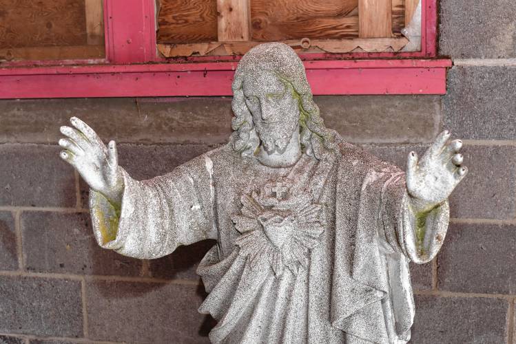 Our Lady of Peace Church hopes to repurpose the Jesus Christ statue that used to be located outside the Farren Care Center into a memorial.
