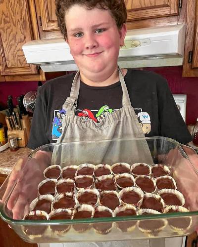 Evan Holloway makes gluten-free, vegan cookie dough bites that will be for sale at the Warwick Children’s Business Fair on Saturday, April 6.