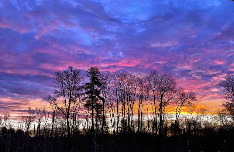Caryl Connor took this photo of a sunrise from her backyard on Wildwood Avenue in Greenfield looking east.