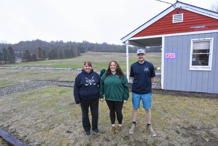 Tracey Stiles, daughter Gia Westerman and son Benjamin Westerman have taken over the golf range on Bernardston Road in Greenfield, renaming it The 19th Hole Driving Range.