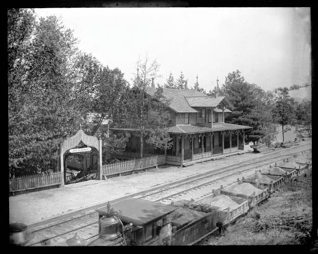 Undated image of the train station in Lake Pleasant in Montague.