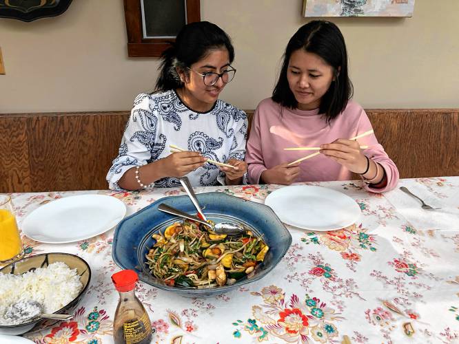 New Salem resident Jeanne Clayton was able to share American traditions with her foreign exchange students Tong and Angie when they stayed in the U.S. during the 2019-2020 school year.