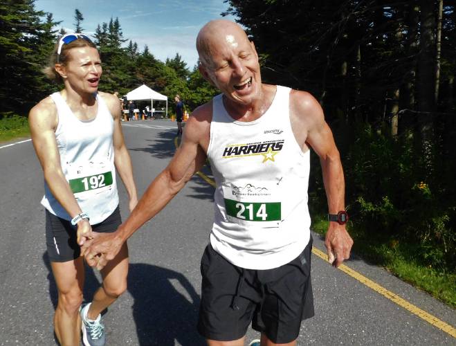 Shelburne Falls’ Rich Larsen, right, is among the inductees for this year’s Western Mass. Runners’ Hall of Fame, set for March 8 at the Holyoke Elks.