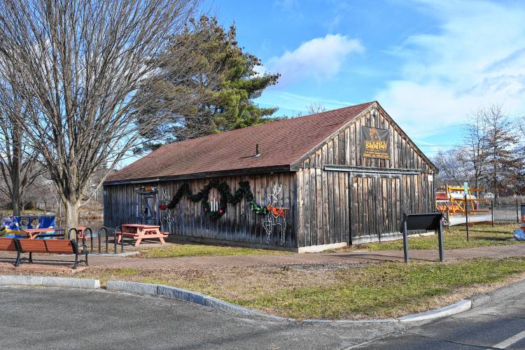 The Orange Community Boathouse at Riverfront Park.