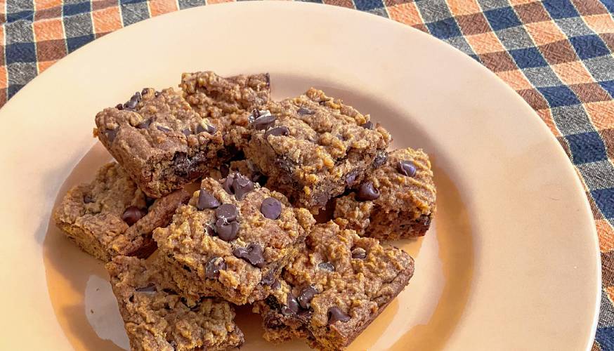 The thing that makes this Pumpkin Chocolate-Chip Bar recipe extra special is browning the butter.