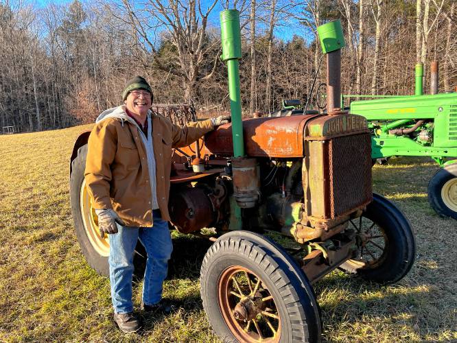 Jon and Jane Severance bought an antique tractor nearly 20 years ago, calling it an anniversary present. The Heath couple has collected about two dozen tractors, including this 1938 John Deere Model D, the company’s longest running model. The Severances say it still runs great.