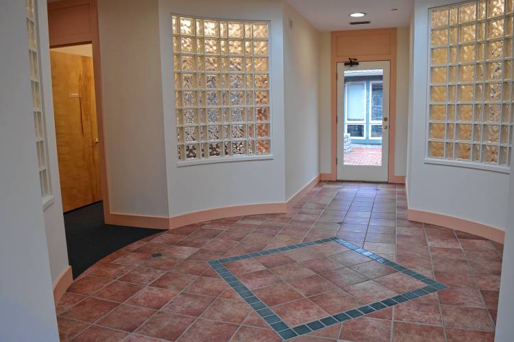 The foyer of a potential new senior center at 23 Plumtree Road in Sunderland. 