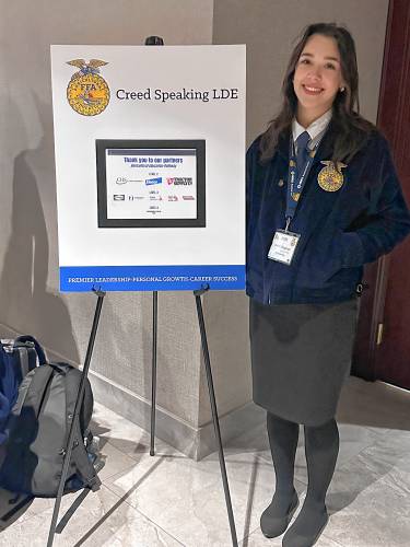 Dani Chagnon at the 96th national FFA Convention and Expo in Indianapolis, Indiana.