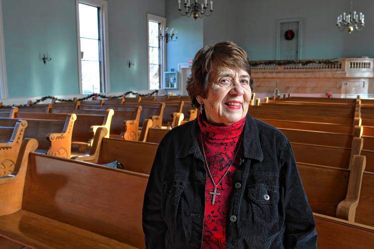 The Rev. Cynthia Crosson-Harrington at the First Congregational Church of Whately. 
