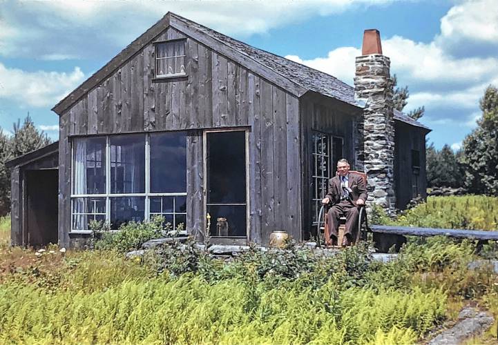 Late painter Robert Strong Woodward (1885-1957) is pictured at the Pasture House at 182 Flagg Hill Road in Heath.