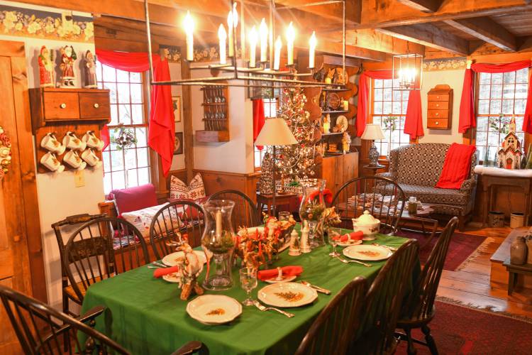 Christmas decorations at Debby Wheeler’s Colrain home, which is included in the Colrain Historical Society Christmas house tour, on Saturday and Sunday, Dec. 2 and 3, from 10 a.m. to 4 p.m.