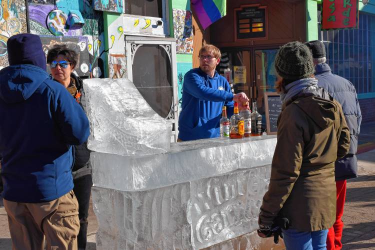 Mesa Verde restaurant at 10 Fiske Ave. in Greenfield contributed to the 102nd annual Winter Carnival’s attractions with a pop-up ice bar.