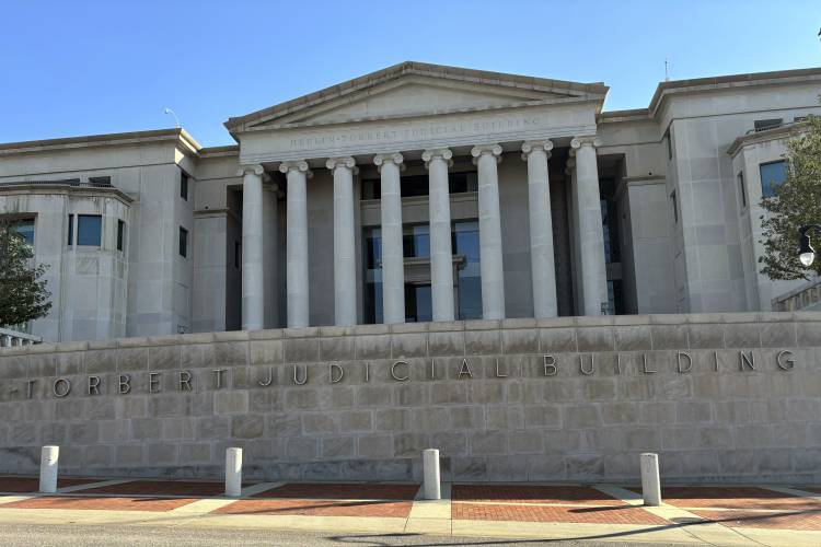 The exterior of the Alabama Supreme Court building in Montgomery, Ala., is shown Tuesday, Feb. 20, 2024. The Alabama Supreme Court ruled, Friday, Feb. 16, 2024, that frozen embryos can be considered children under state law, a ruling critics said could have sweeping implications for fertility treatments. The decision was issued in a pair of wrongful death cases brought by three couples who had frozen embryos destroyed in an accident at a fertility clinic.
