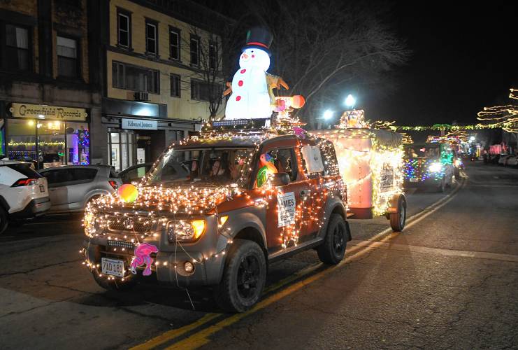 The Parade of Lights Friday night during the 102nd annual Winter Carnival in Greenfield.
