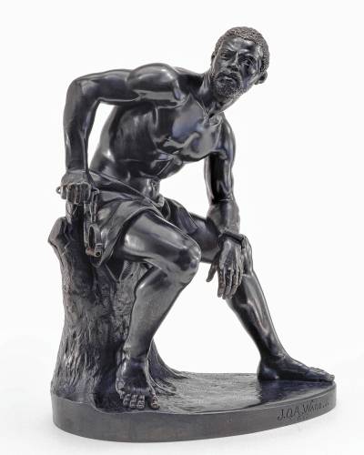 The inspiration for the exhibit was based upon the artists’ interpretation of John Ward’s 1863 statuette, “The Freedman.” It is considered to be the first bronze rendering of a liberated enslaved person.