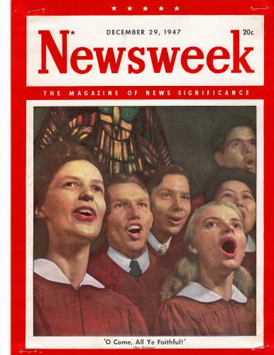 The cover of Newsweek in 1947 featured Alice Parker (at left) with the Robert Shaw Chorale.