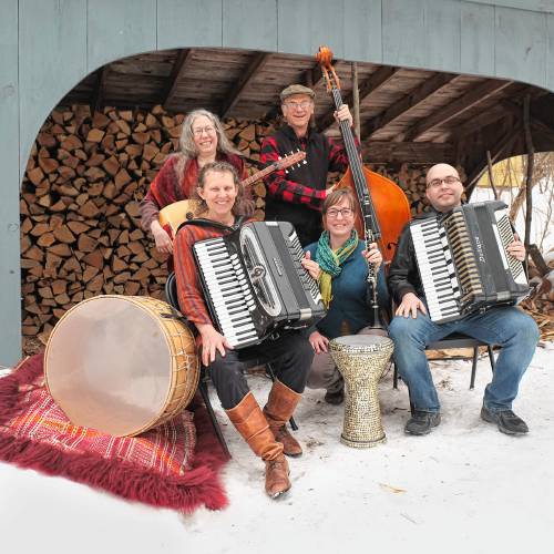 Orkestar Banitsa, led by Becky Asheden of Shelburne, will perform this Saturday at 7:30 p.m. at the Montague Center Common Hall. The band will play a set of lively traditional dance music from the Balkans, including Bulgaria, Macedonia, Serbia, Croatia, Greece, Albania, and Bosnia.