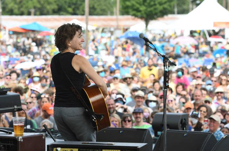 Ani DiFranco plays the Main Stage at the Green River Festival at the Franklin County Fairgrounds in 2021. After 36 years of involvement with organizing the Green River Festival, Director Jim Olsen announced Thursday that he and Signature Sounds Presents will be passing the event onto new ownership.
