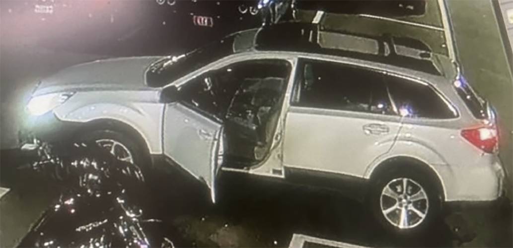 This photo released by the Lewiston, Maine, Police Department on Wednesday, Oct. 25, 2023, shows a vehicle police are seeking information on in connection to an active shooter situation in Lewiston, Maine. (Lewiston Maine Police Department via AP)