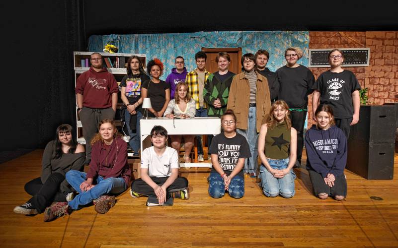 The cast and crew of “Gracie’s Place” at Mohawk Trail Regional School in Buckland. 