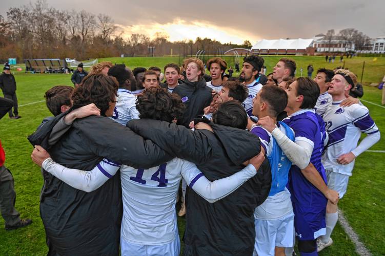 The Amherst College men’s soccer team will play in the NCAA Division 3 Final Four on Friday against Washington and Lee.