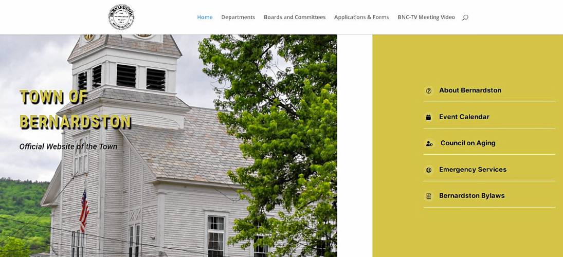 Bernardston launched a new website earlier this month.