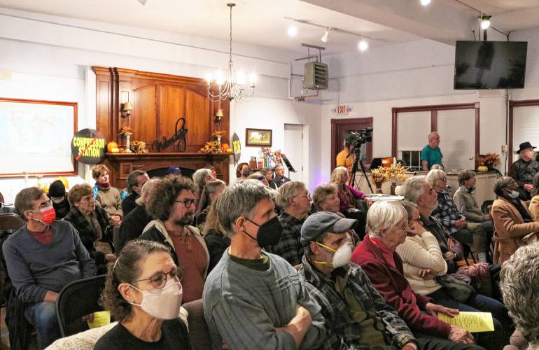  Area residents gathered Sunday night for a presentation of Steve Stoia’s oral history project, “The People vs. The Pipeline,” which included perspectives of several Franklin County residents during the fight against the Kinder Morgan pipeline between 2014 and 2016.