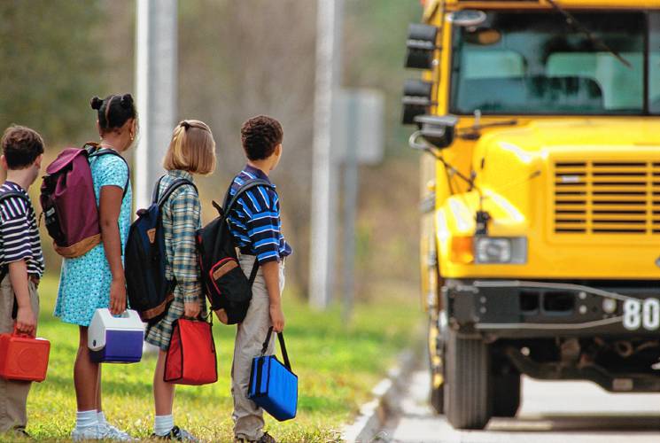 The House gave initial approval to a measure that adds a seven-day license suspension to the current $250 fine for not stopping for a school bus with flashing lights as children get on and off the bus.