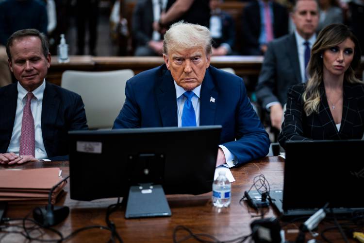 Former president Donald Trump waits to take the witness stand at New York Supreme Court in November.