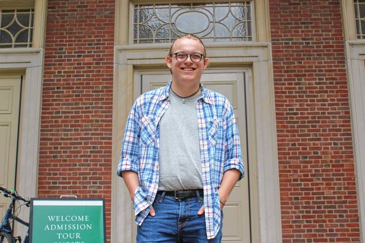 Ashfield resident Will Sussbauer in “The Holdovers” film that was shot on Deerfield Academy's campus.