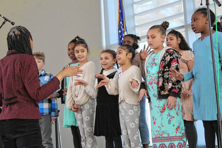 Kids from the youth group Twice as Smart performed songs during Greenfield Community College’s 25th annual Martin Luther King Jr. Day celebration.