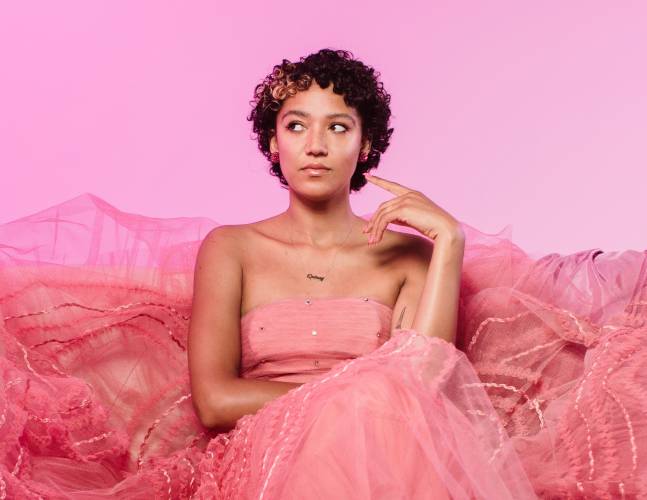 Easthampton genre-meshing singer Kimaya Diggs, whose latest project, “Quincy,” is nominated for Album of the Year at this year’s New England Music Awards.