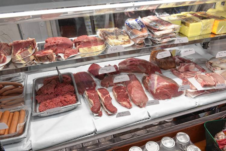 Fresh cut meats available at Avery’s General Store in Charlemont.