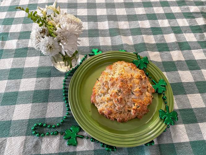 I make my standard soda bread (which I have featured in this paper before) each St. Patrick’s Day. Today, I’m sharing a recipe adapted (with thanks!) from Cabot Cheese.