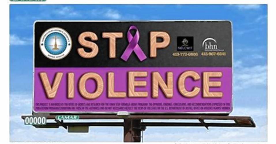 This billboard is being displayed for the month of February on Route 5 in Northampton, about a half mile from the Holyoke line.