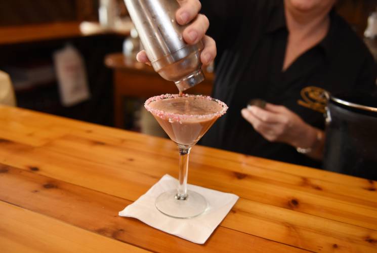 A Peppermint Chocolate Martini at The Whately Inn.